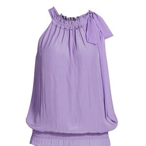 Ramy Brook Serafina Halter Top in Wisteria Purple Lilac NWT